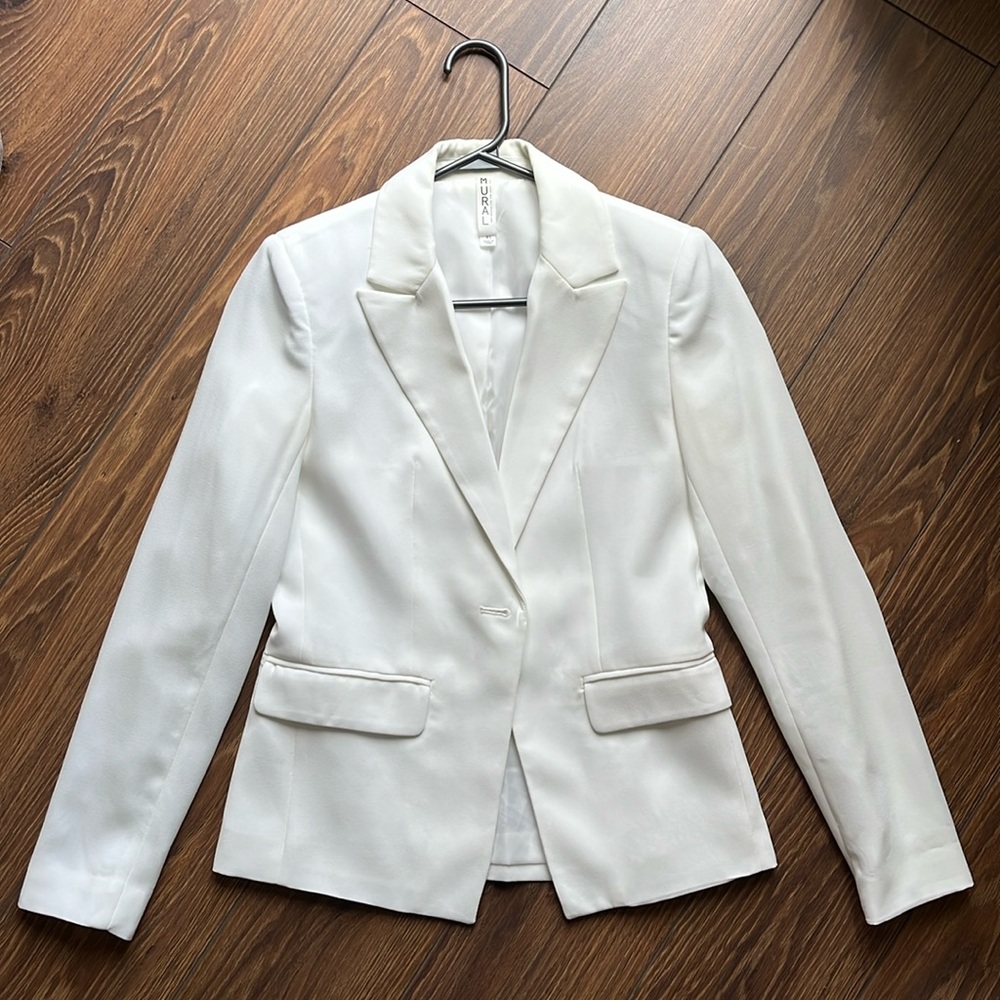 Mural Blazer Jacket - White